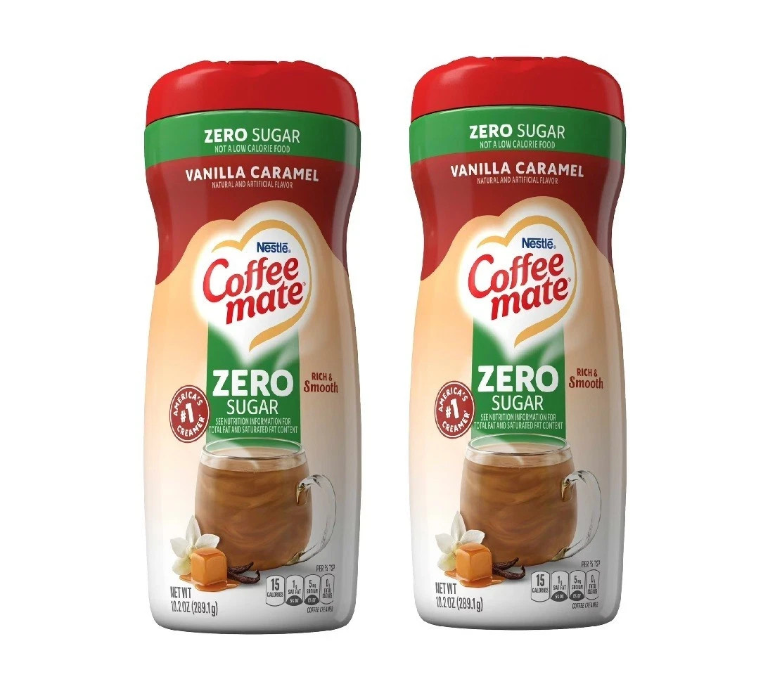 Coffee mate Vanilla Caramel Sugar-Free Powder Creamer 10.2 oz Coffee Flavor 2Pk