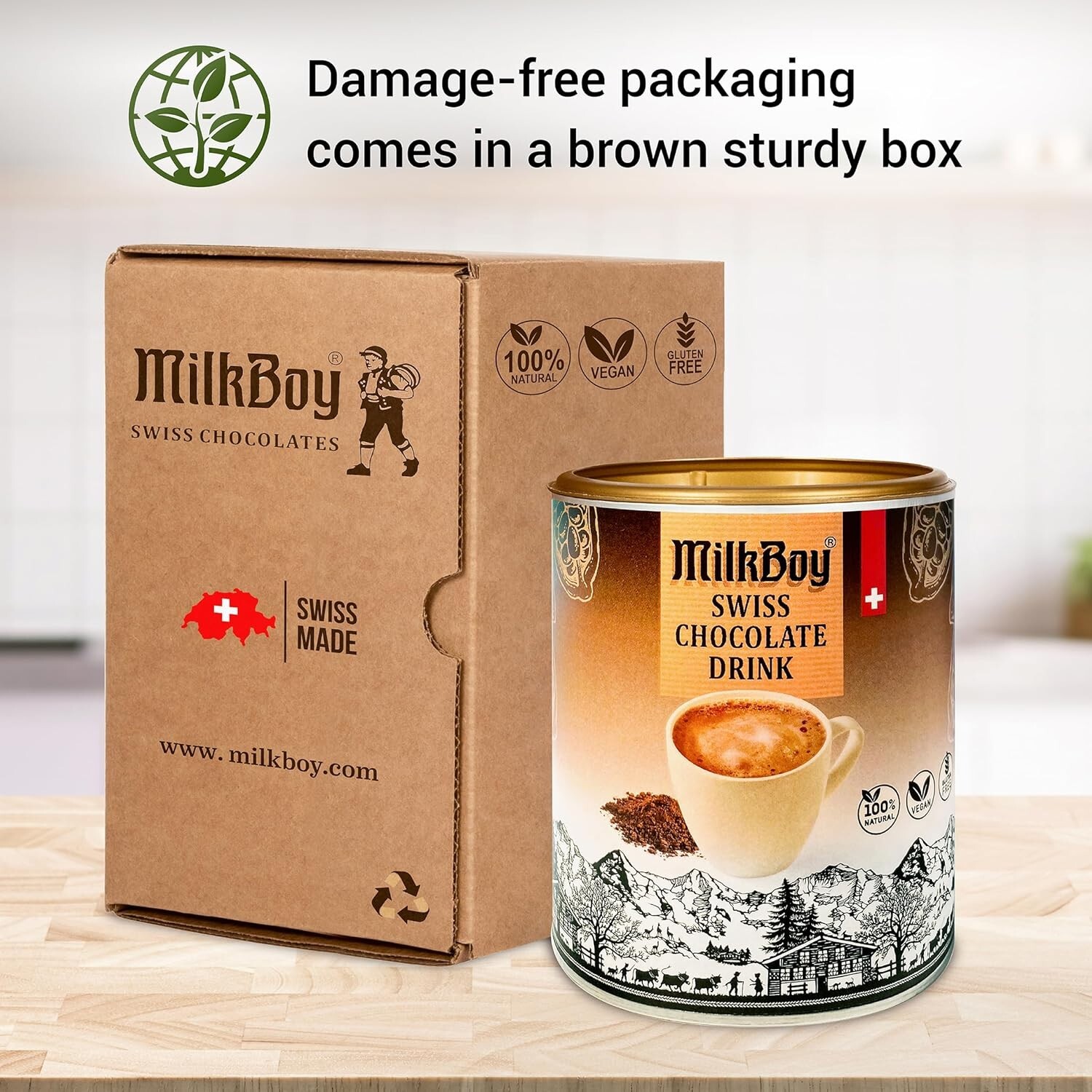 Milkboy Gourmet Hot Chocolate Mix – Vegan, Kosher, Gluten Free, 12 OZ
