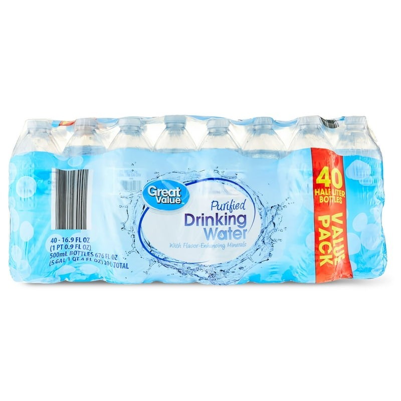 Great Value Purified Drinking Water, 16.9 Fl. Oz., 40 Count