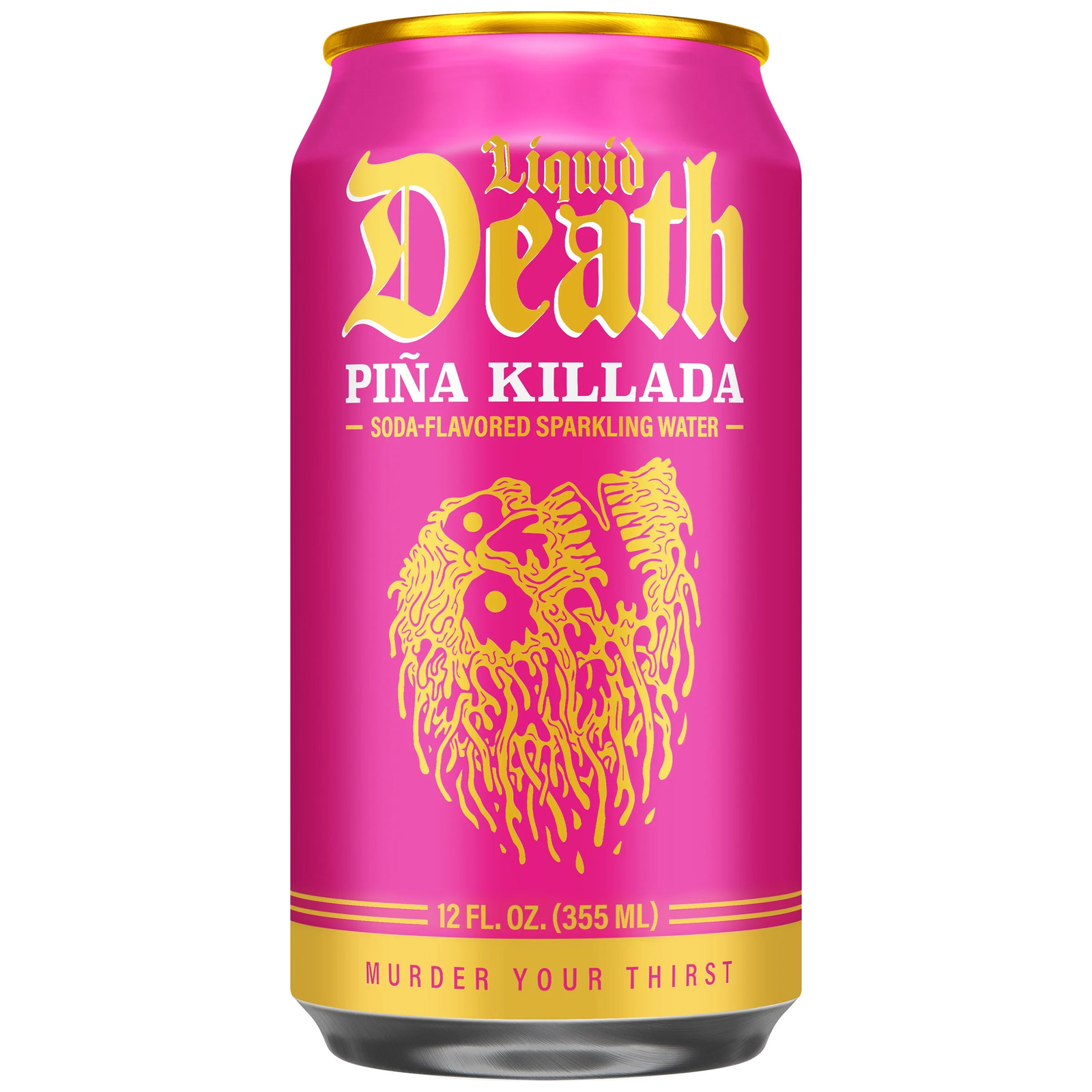 Liquid Death, Piña Killada, Soda Flavored Sparkling Water, 6-Pack (12Oz Cans), L