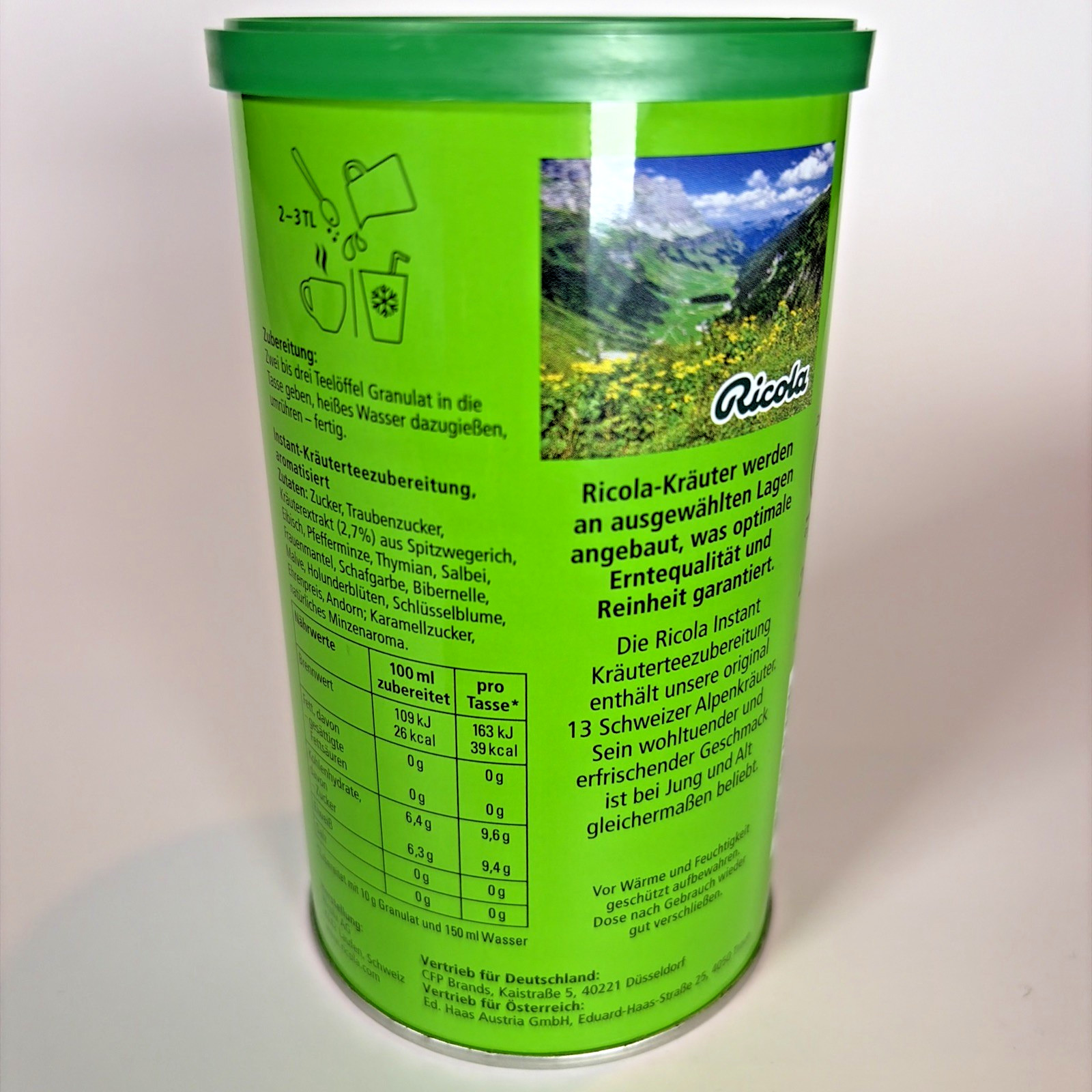 Ricola Schweizer Krauter Instant Herbal Tea 2 pack 200g NEW Made in Switzerland