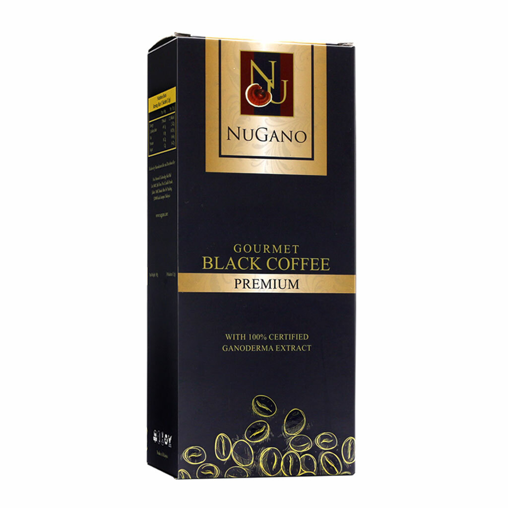 Nugano Gourmet Black Coffee with Ganoderma Lucidum (3-48 Boxes) FREE SHIPPING