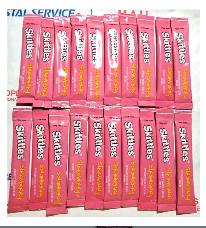 50 – Skittles Drink Mix To Go! STRAWBERRY Singles Sachets WILDBERRY FREE SHIP