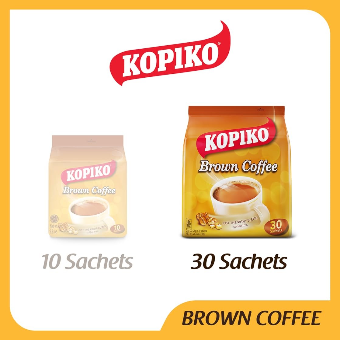 Kopiko Brown Instant Coffee Mix – Authentic Indonesian Volcanic Coffee – Tast…