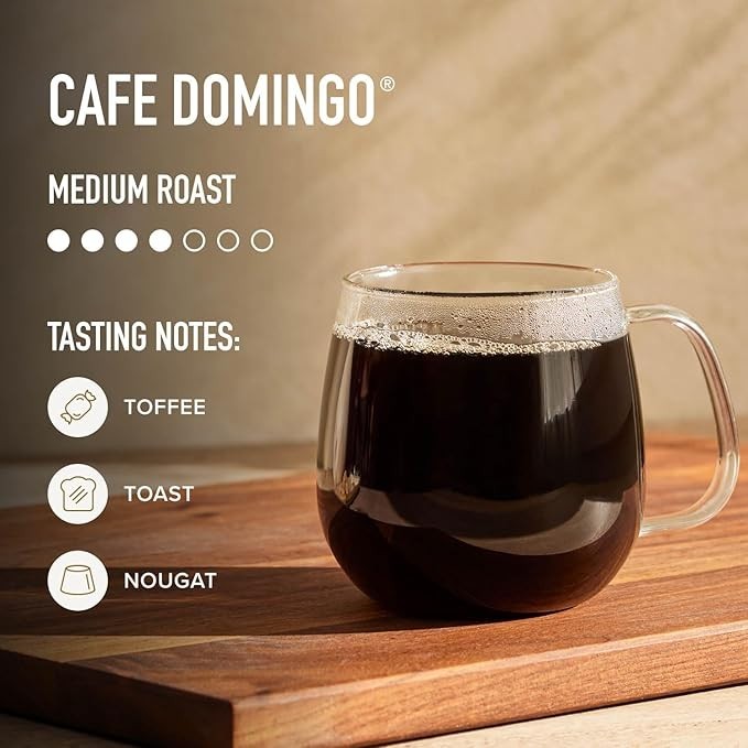 Peet’s Coffee Cafe Domingo Medium Roast Ground 63oz (6x 10.5oz Bags) EXP 5/2027