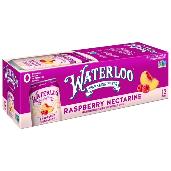 Waterloo Sparkling Water Naturally Flavored 12 Fl Oz Cans (Pack of 12)
