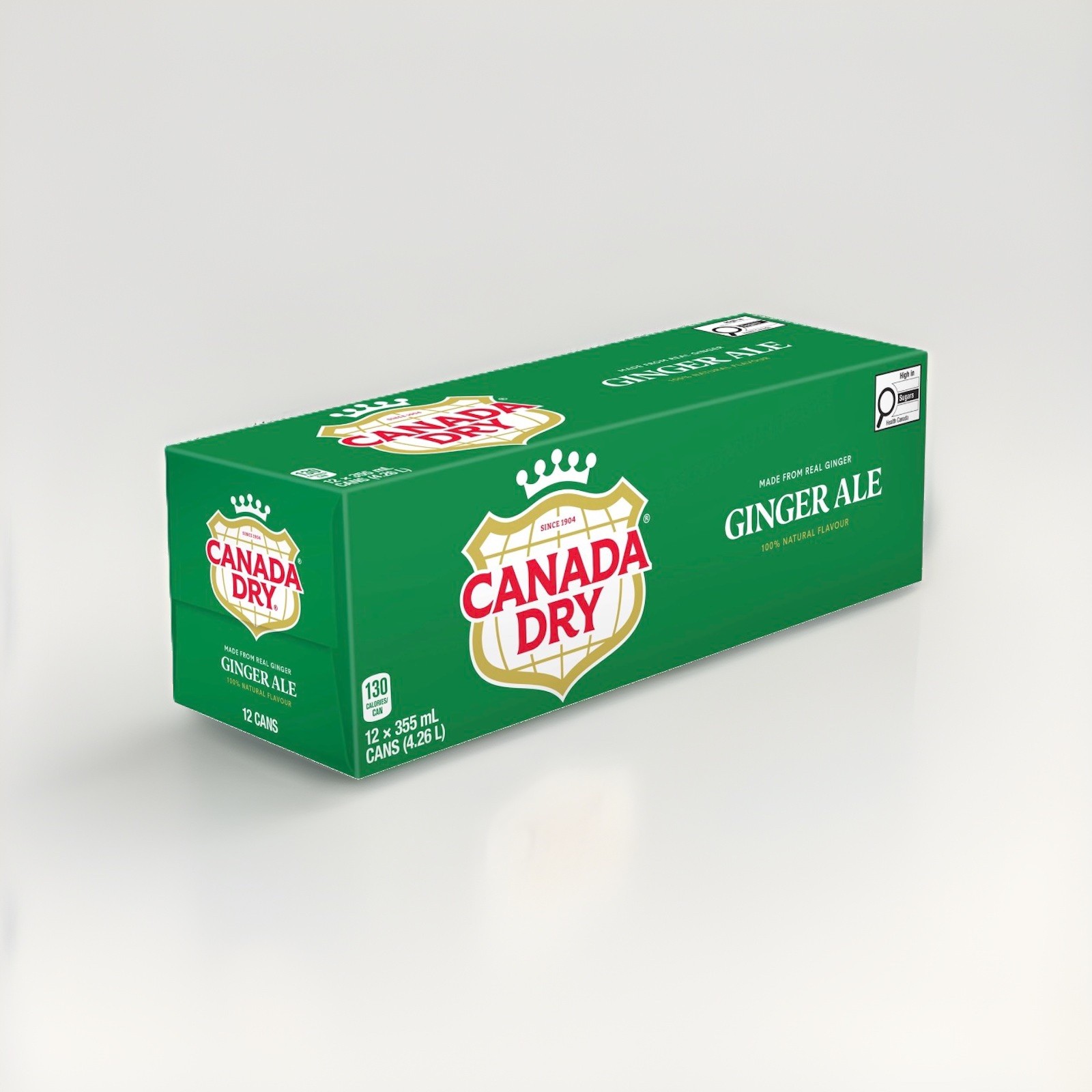 Canada Dry Ginger Ale 355mL Cans 12 Pack – Refreshing Classic Soft Drink