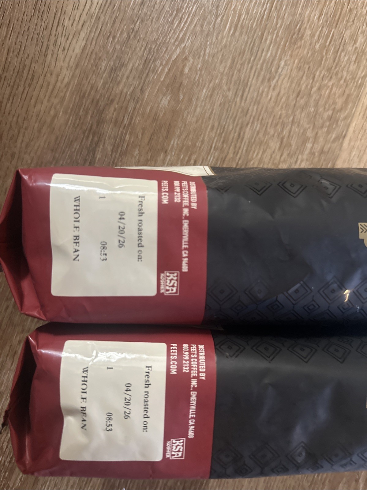 5 Pounds Peet’s Coffee House Blend Dark Roast Whole Beans
