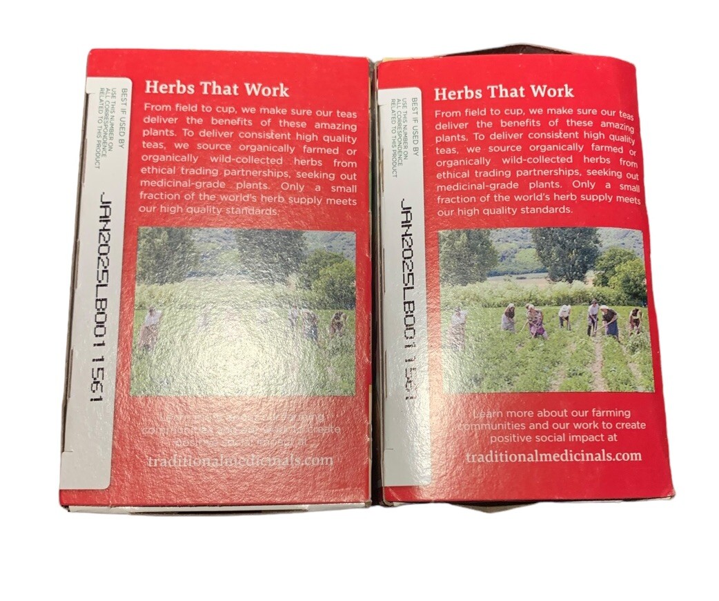 2x Traditional Medicinals Throat Coat ORIGINAL With SLIPPERY ELM 1.13oz 01/2025