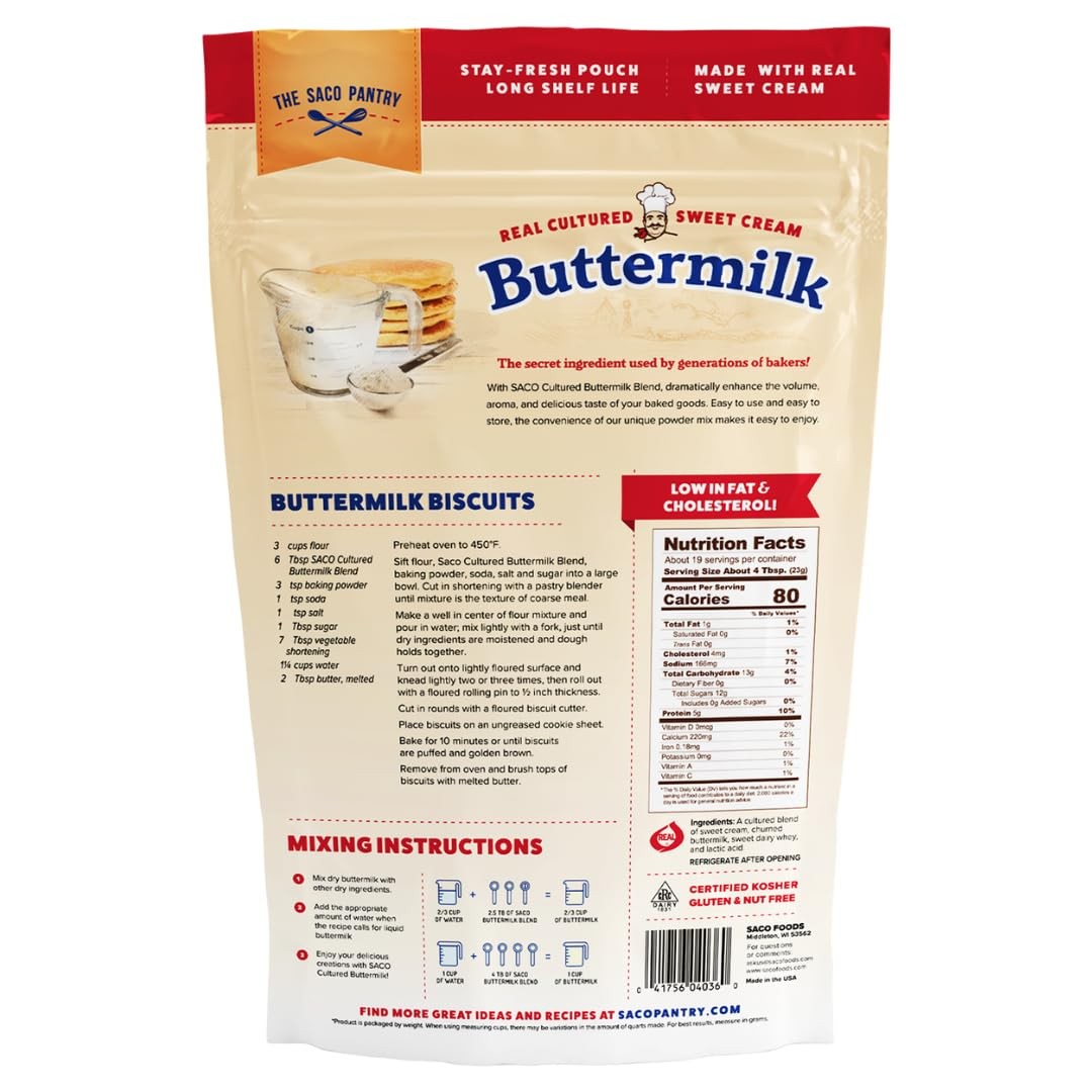 1 PCS 16 Ounce Cultured Buttermilk Blend For Cooking Baking Kosher Gluten Free