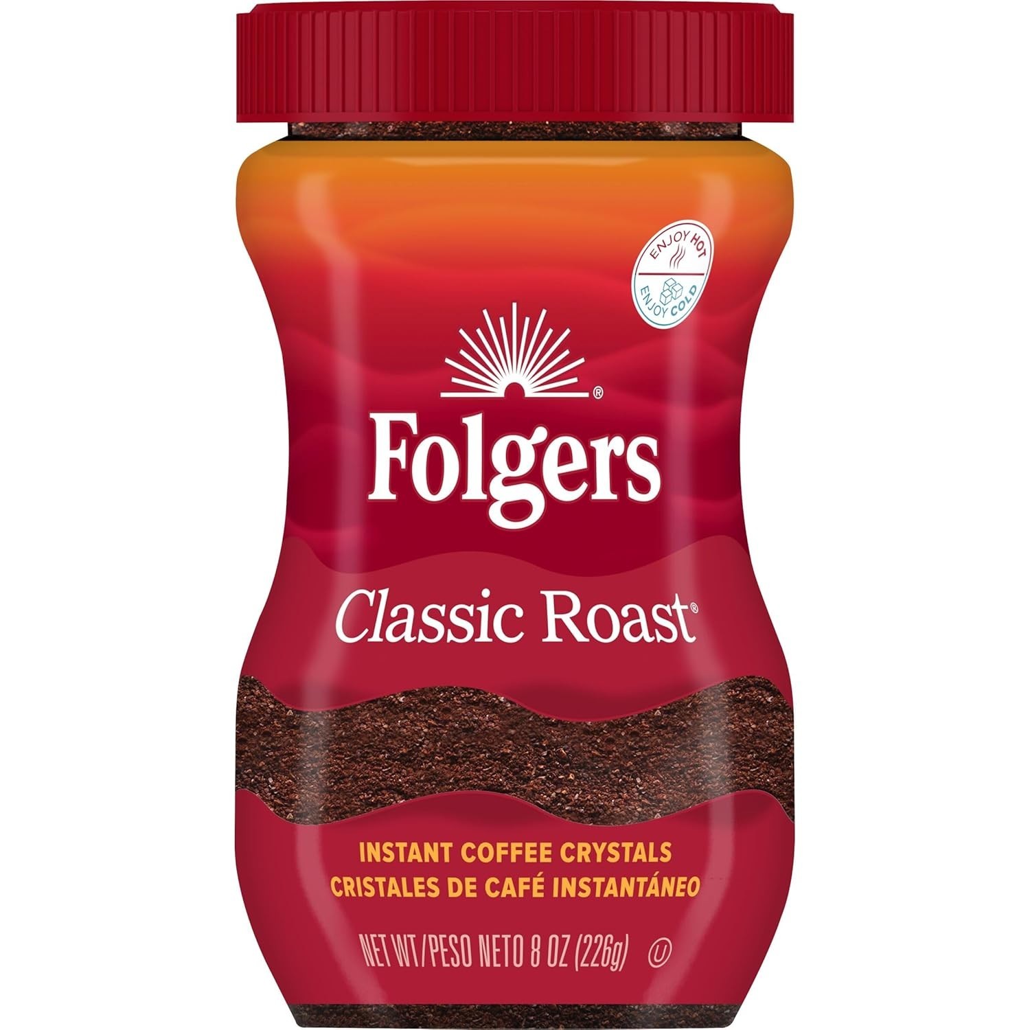 8 Oz Classic Roast Instant Coffee – Enjoy Rich Aroma Coffee Anytime, Hot or Iced