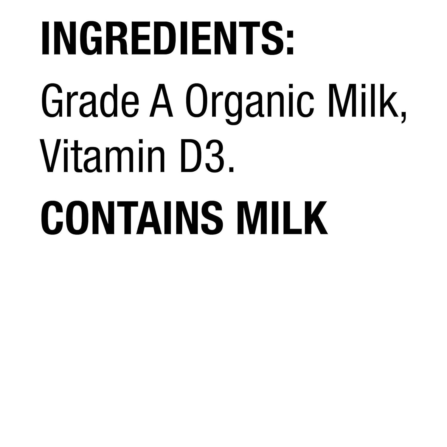 Horizon Organic Whole Milk Boxes 8 Fl Oz Pack of 18 USDA Organic Shelf Stable
