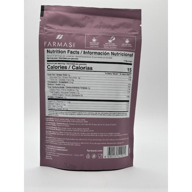Farmasi Nutriplus Delish Instant Coffee And Grain Blend 3.53 OZ. 100 Grams