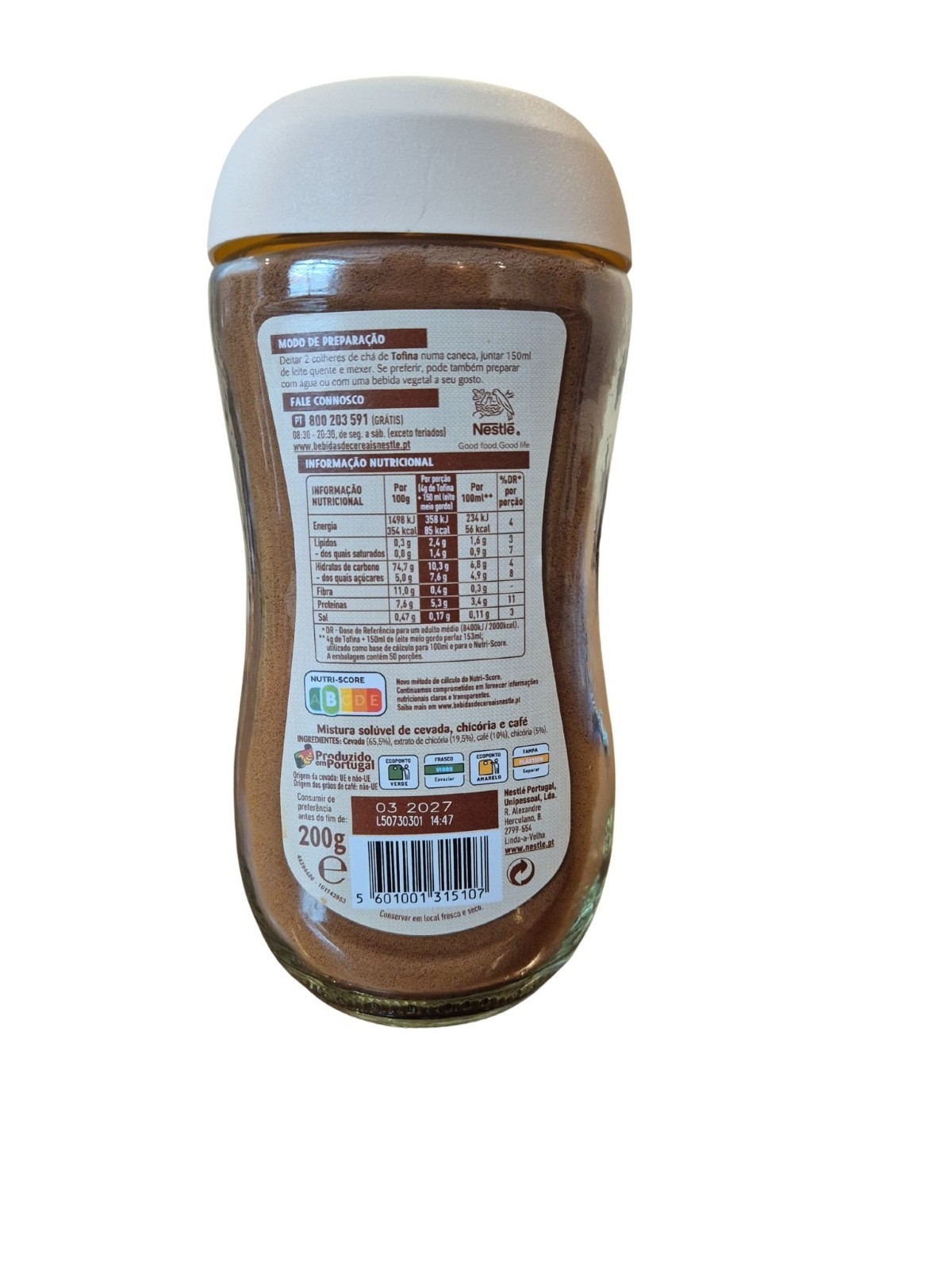 TOFINA Cereal Coffee Drink Made with Barley Chicory Coffee – 7.1 oz / 200 grams