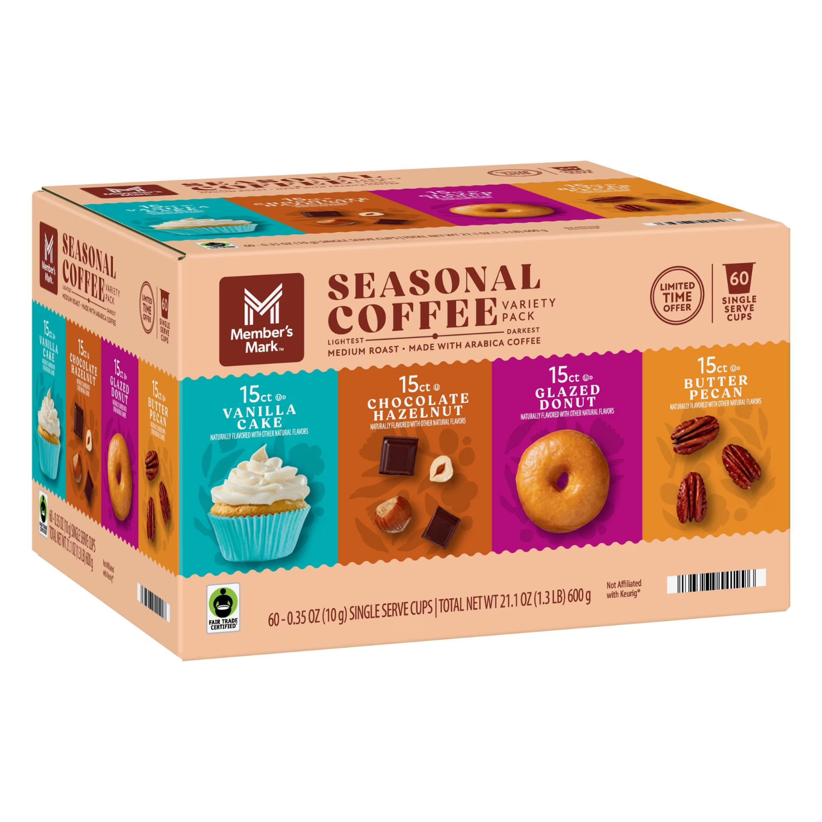 Member’s Mark Seasonal Coffee Medium Roast Coffee Pods, Variety Pack, 60 ct.