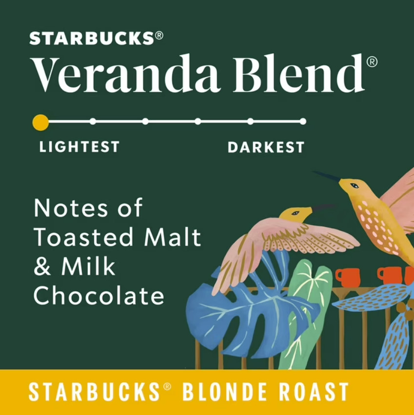 ( 3 Pack ) Starbucks Veranda Blend, Ground Coffee, Starbucks Blonde Roast, 12 oz