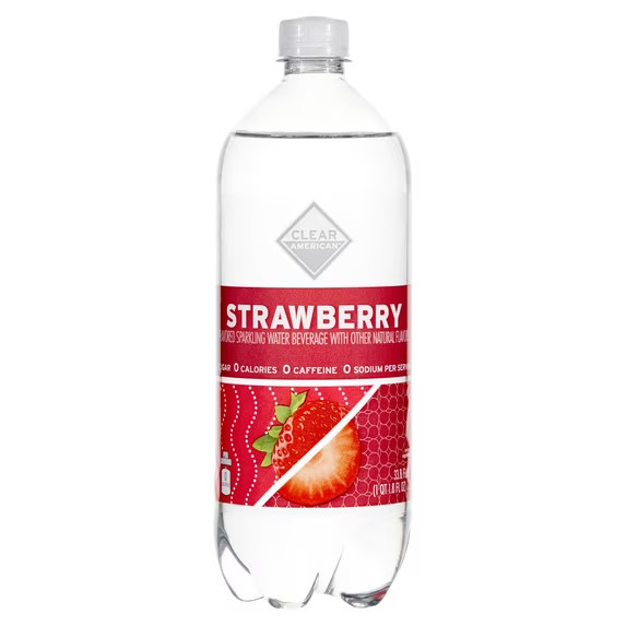Clear American Strawberry Sparkling Water, 33.8 fl oz
