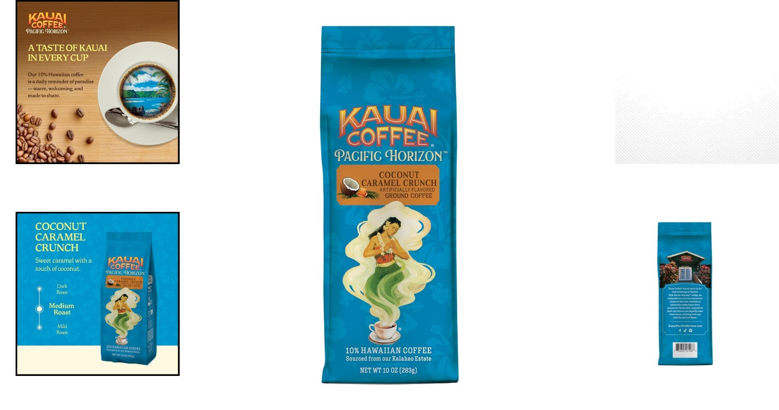 10oz Kauai Ground Coffee – Rich, Medium Roast with Coconut & Caramel