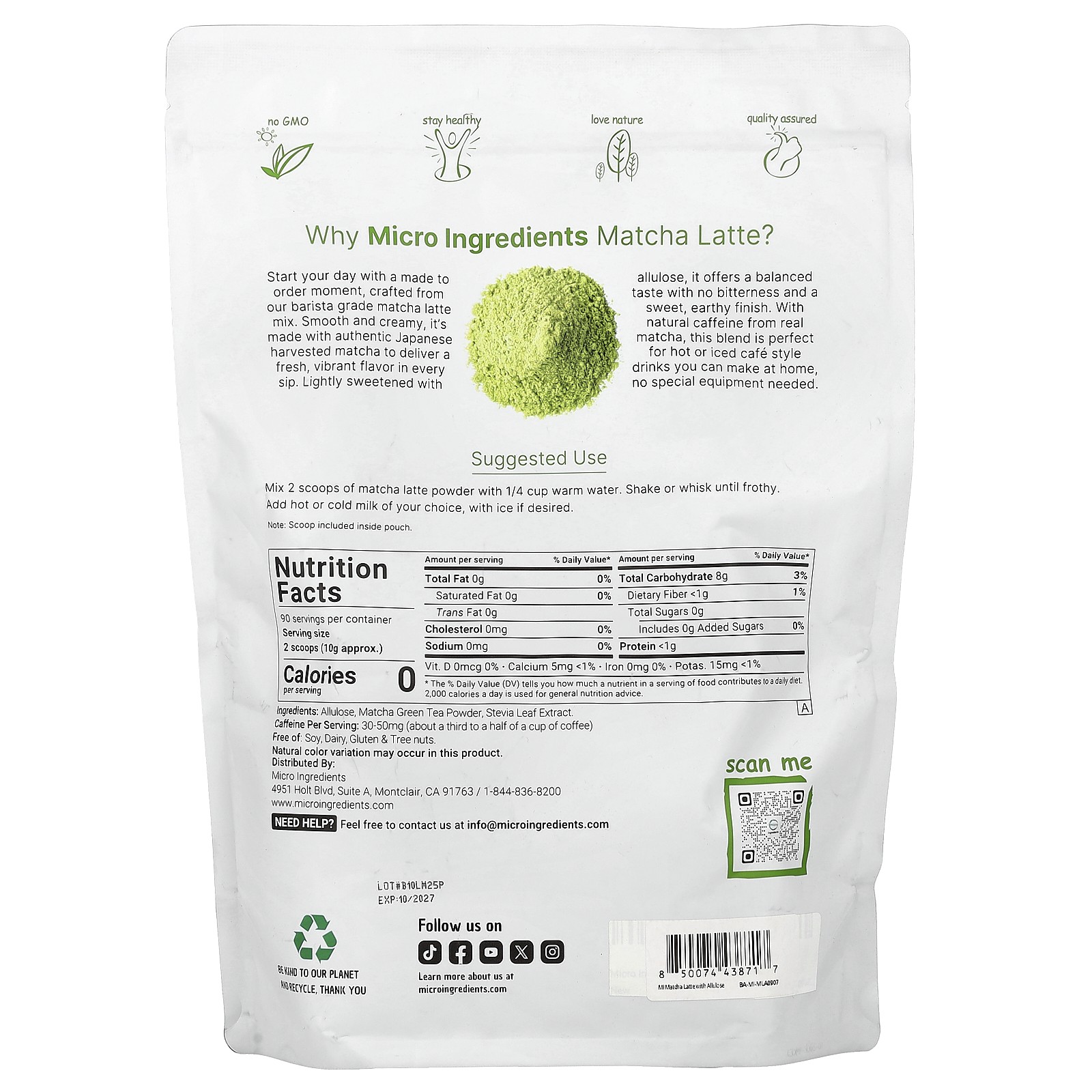 Matcha Latte, 2 lb (907 g)