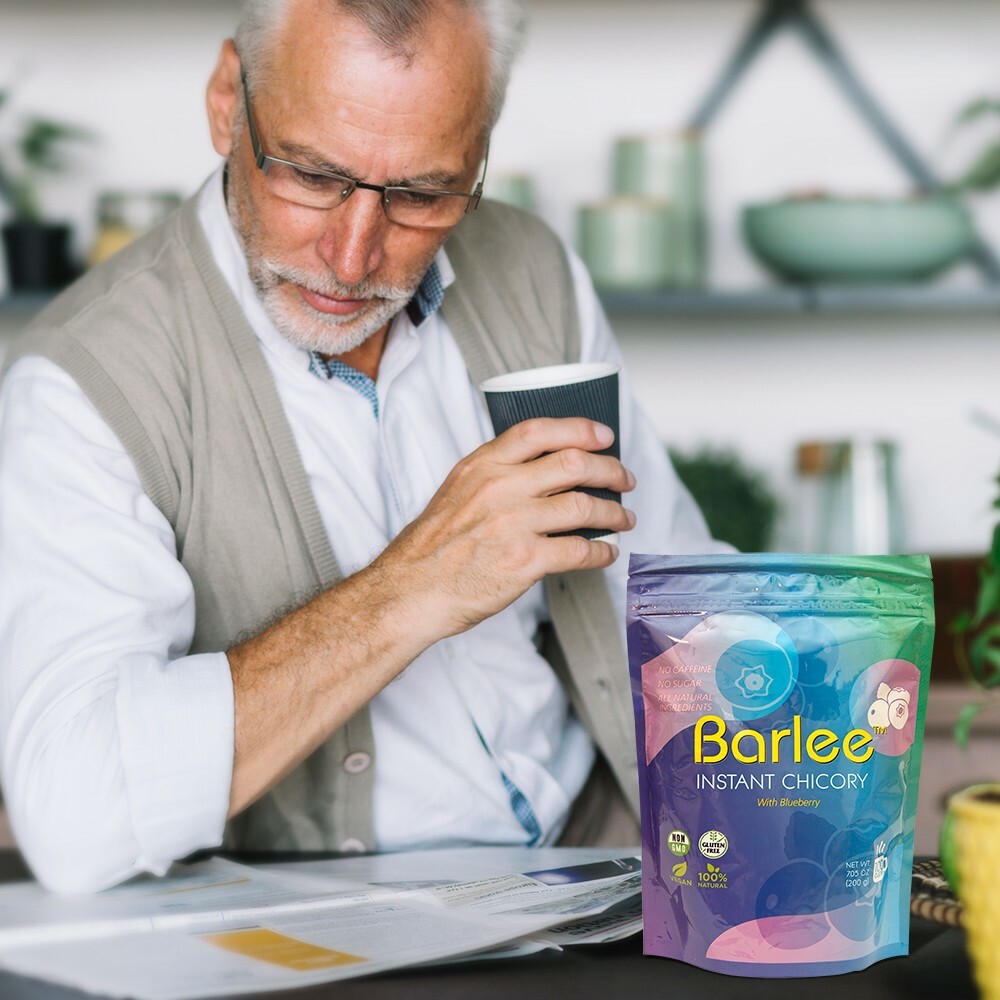 Barlee, Instant Chicory with Blueberry, Coffee Substitute, Caffeine Free 7.05 oz