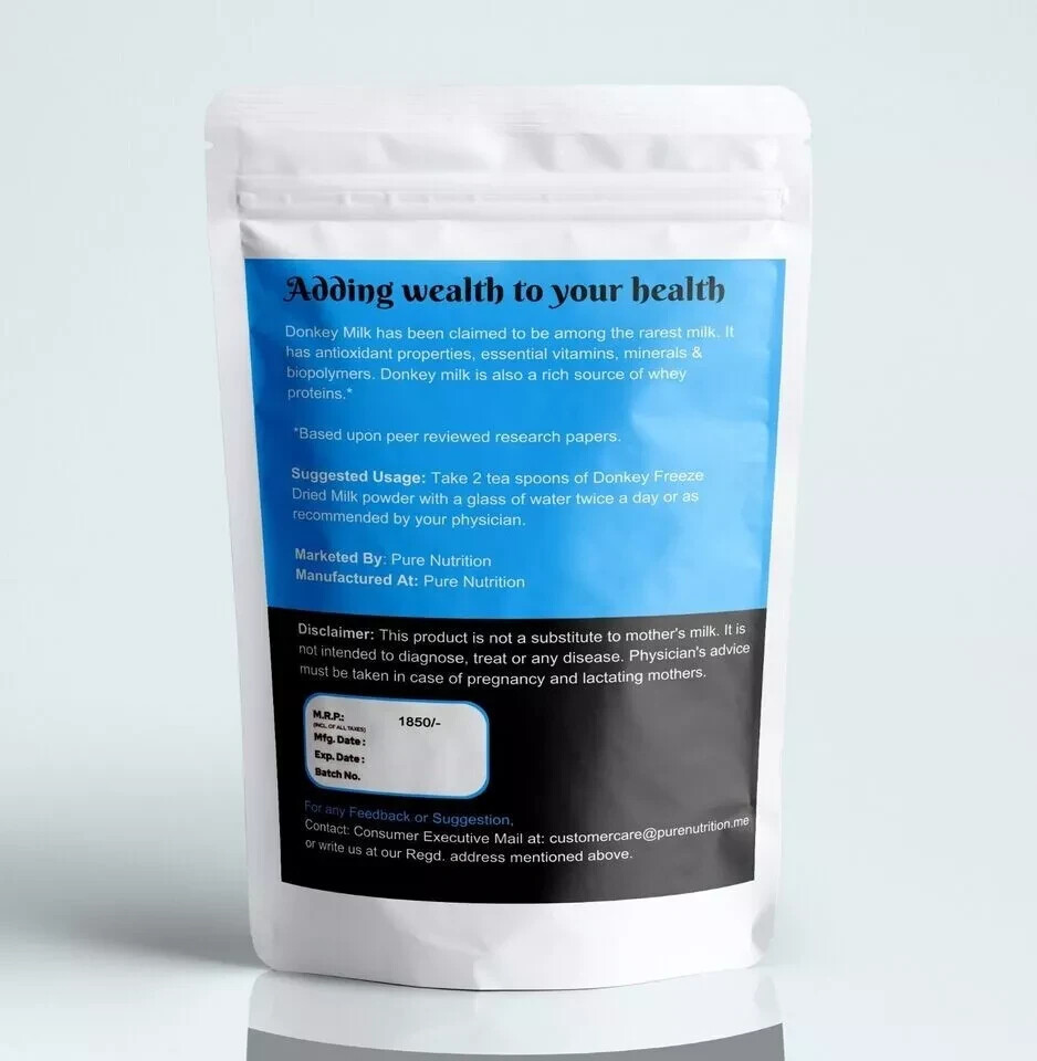 100% NATURAL HERBS DONKEY MILK POWDER FREEZE DRIED (3.05 OZ) 100 GM