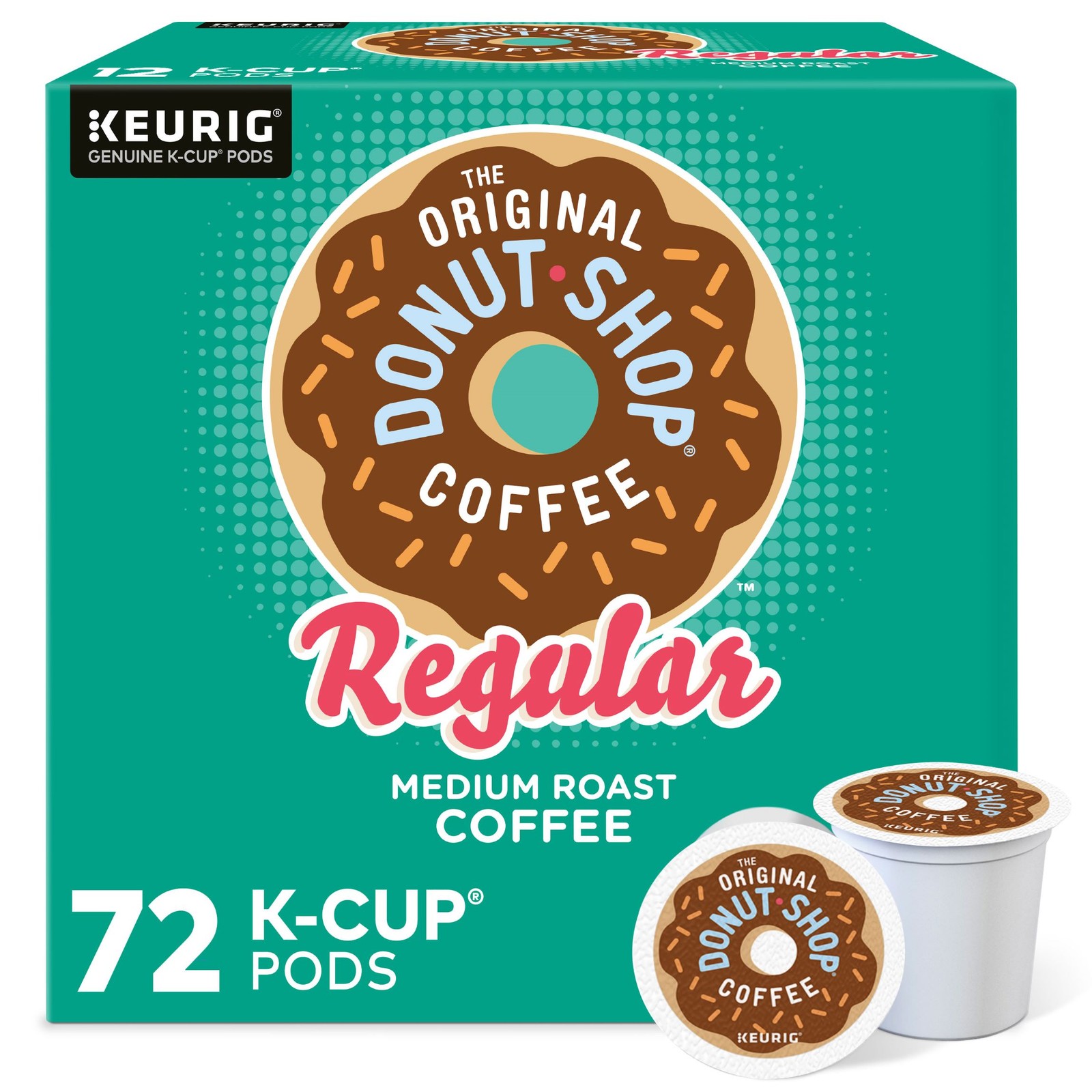 The Original Donut Shop Regular Coffee, Keurig K-Cup Pod, Medium Roast, 72 Count