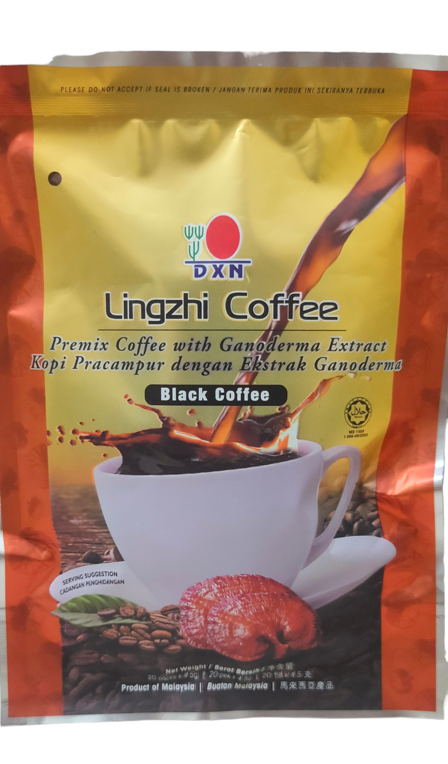5 X DXN Lingzhi Black Coffee Premix Coffee with Ganoderma Extract