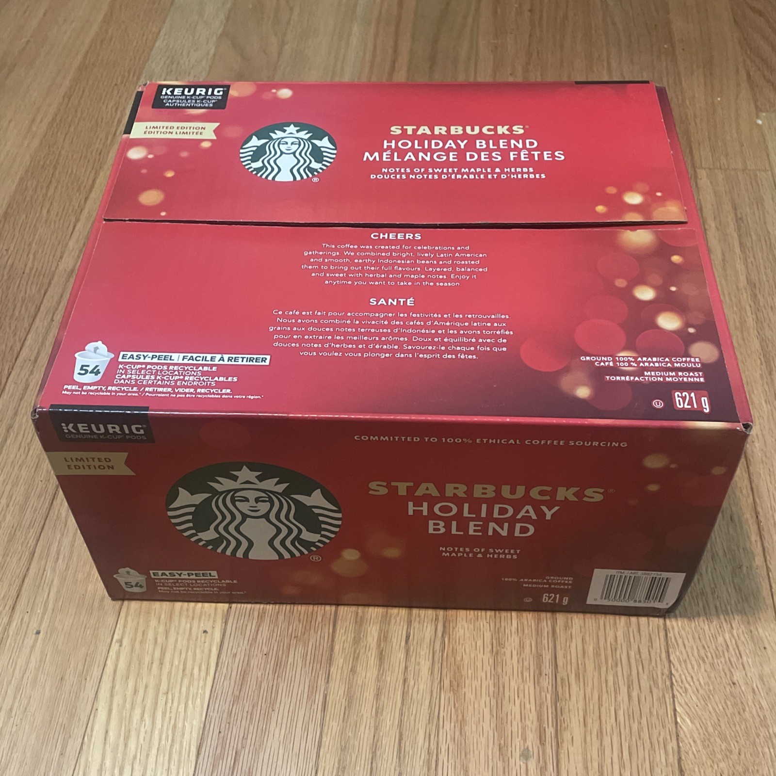 54 Pack Starbucks Holiday Blend K-Cup Coffee Pods New *Sealed*