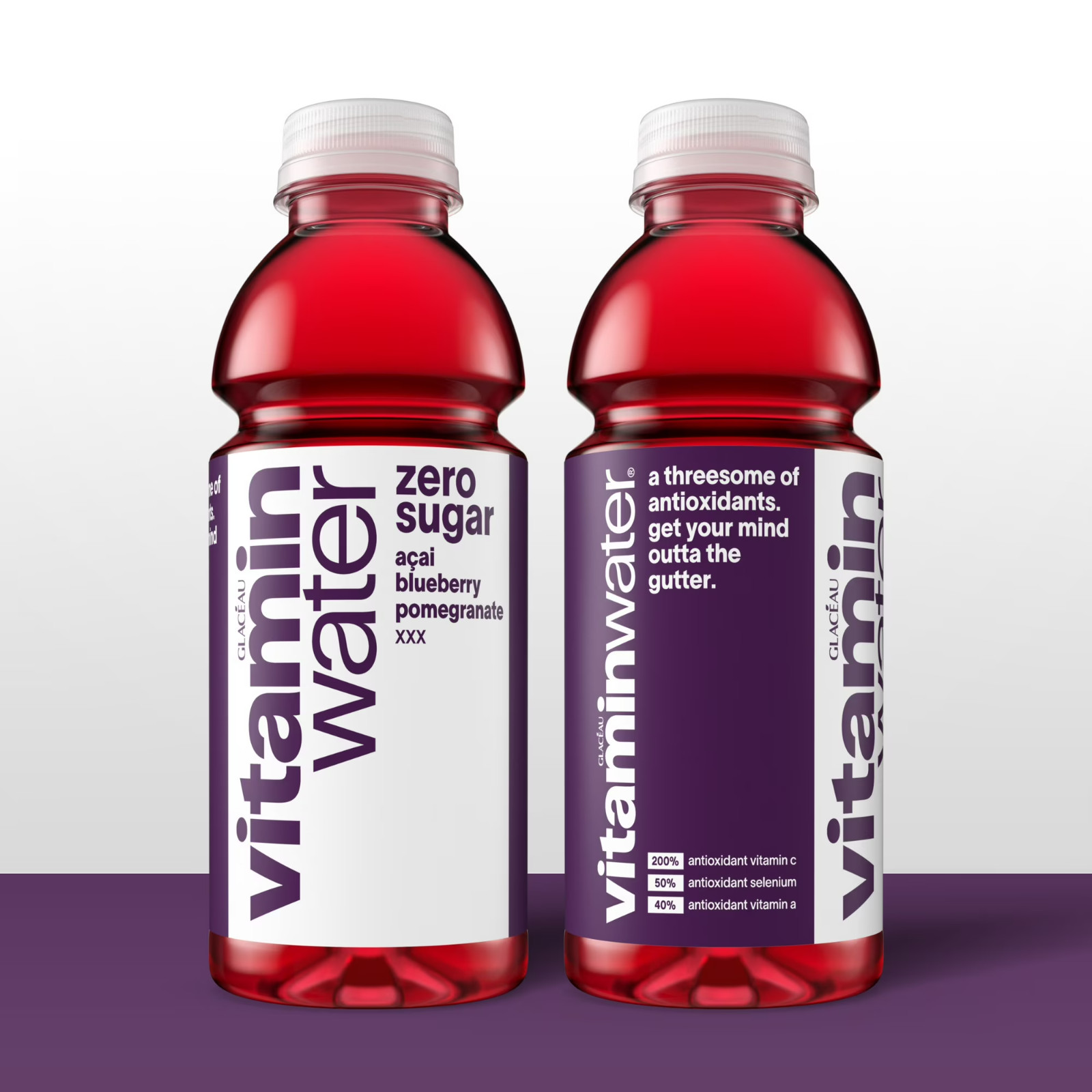 Vitaminwater XXX Zero Sugar Acai-Blueberry Pomegranate Water Beverage 6Pack