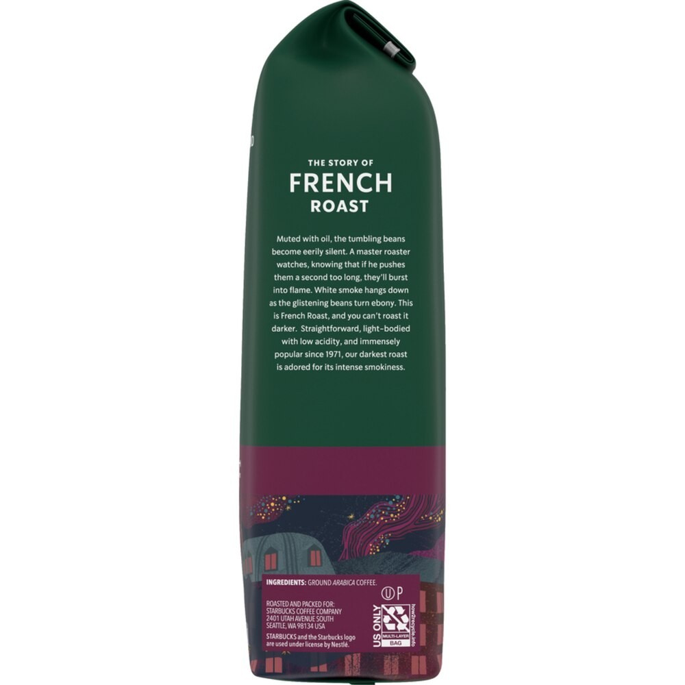 2 Pack Starbucks Ground Coffee, French Roast Dark, 18 oz