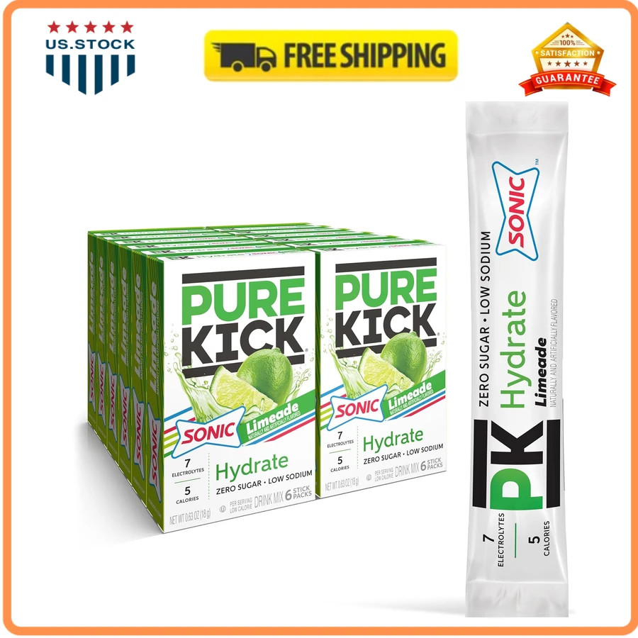 Pure Kick Hydration Drink Mix Singles To Go Cotton Candy 72 Packets