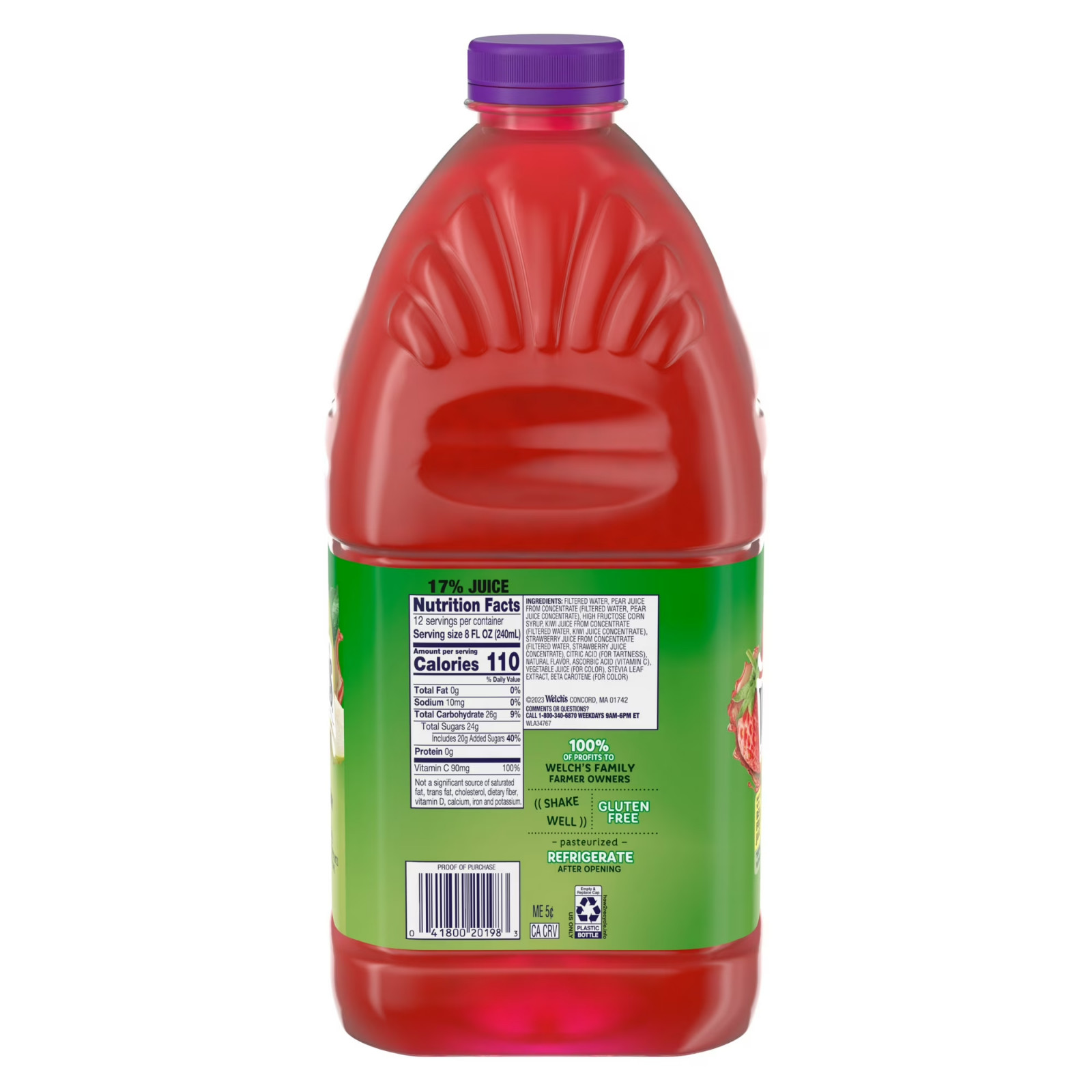 Welch’s Strawberry Kiwi Juice Cocktail, 96 fl oz Bottle