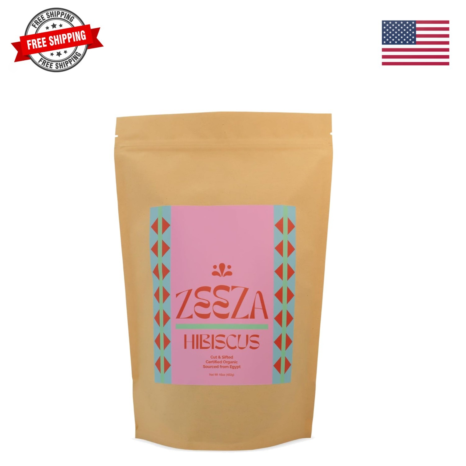 Hibiscus Tea, 1LB, Organic Hibiscus Flowers from Egypt – Cut & Sifted – Loose…