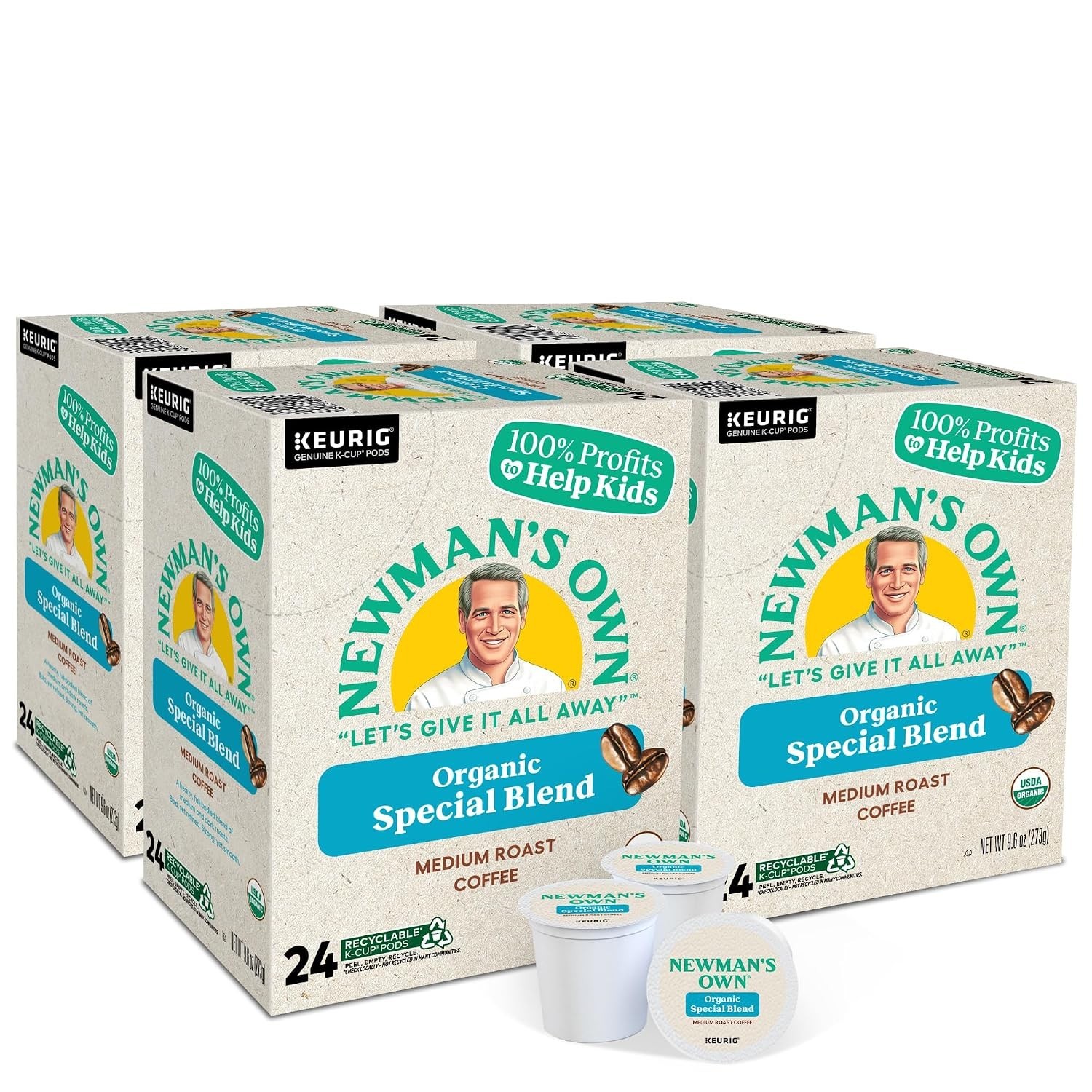 Newman’s Own Organics Special Blend Keurig Single-Serve K-Cup Pods, Medium Roast