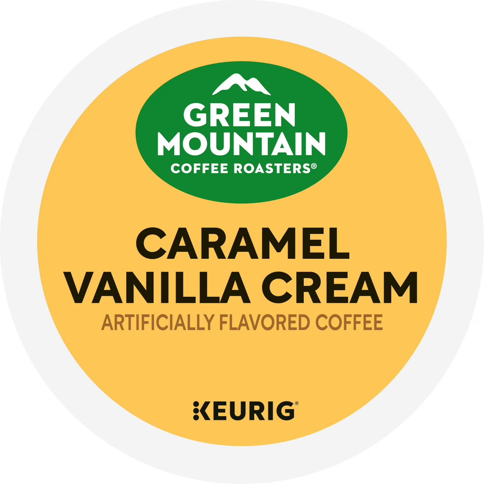 Green Mountain Coffee Roasters Caramel Vanilla Cream Coffee, K-Cups, 60 Count