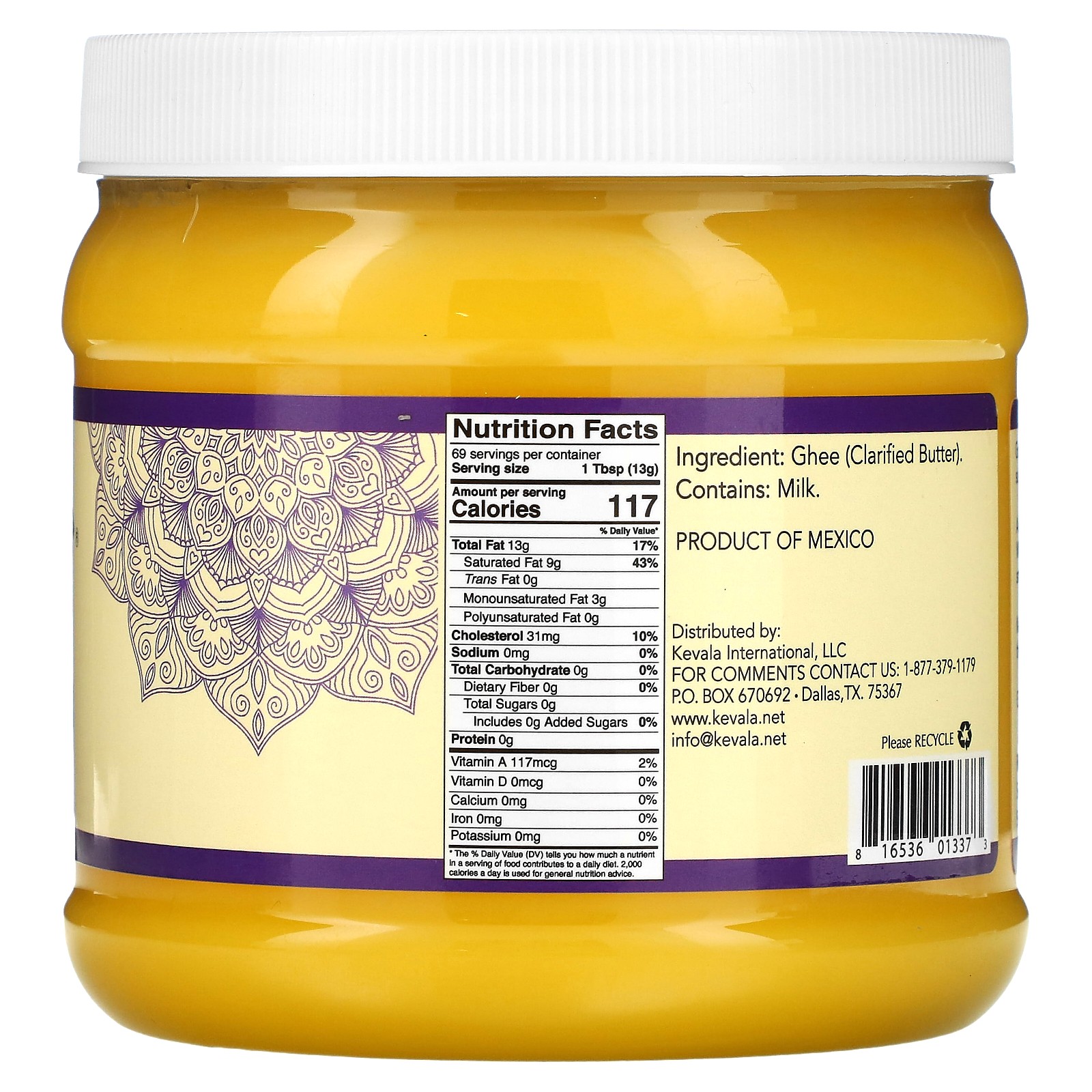 Ghee, Clarified Butter, 2 lb (907 g)