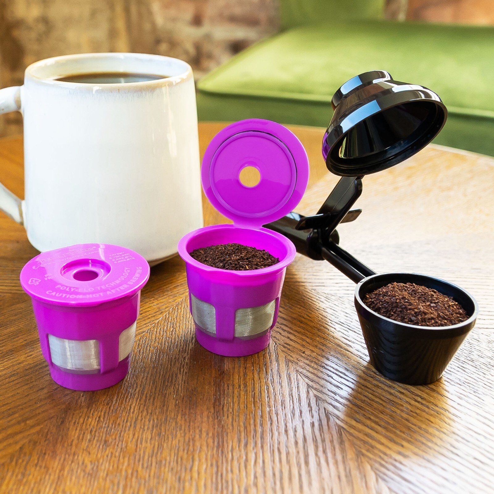 Cafe-Fill Value Pack by Perfect Pod 2 Reusable K-Cup Coffee Filter +Coffee Scoop