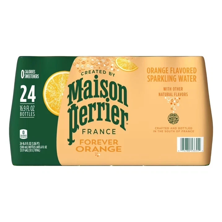 Maison Perrier Orange Sparkling Water, 16.9 fl. oz., 24 pk.
