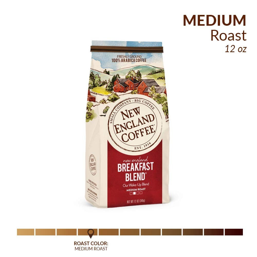 Sustainable 12oz Breakfast Blend Medium Roast Coffee – Kosher & Gluten-Free