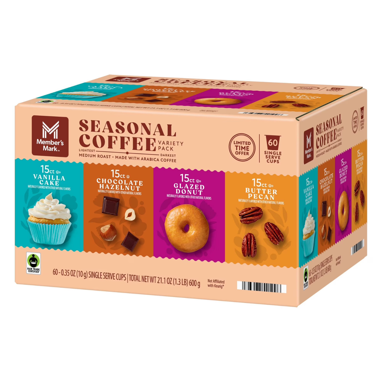 Member’s Mark Seasonal Coffee Medium Roast Coffee Pods, Variety Pack, 60 ct.