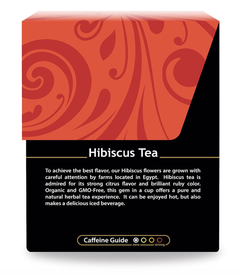 Buddha Teas Organic Hibiscus Tea 18 Bags Kosher Caffeine Free