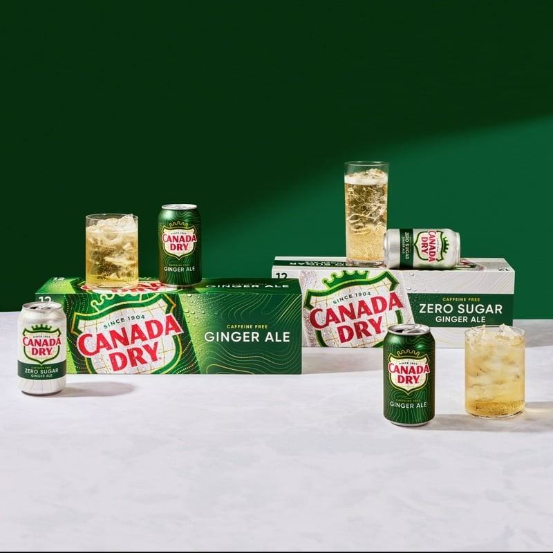 Canada Dry Zero Sugar Ginger Ale Soda, 12 fl oz cans, 12 pack-free shipping