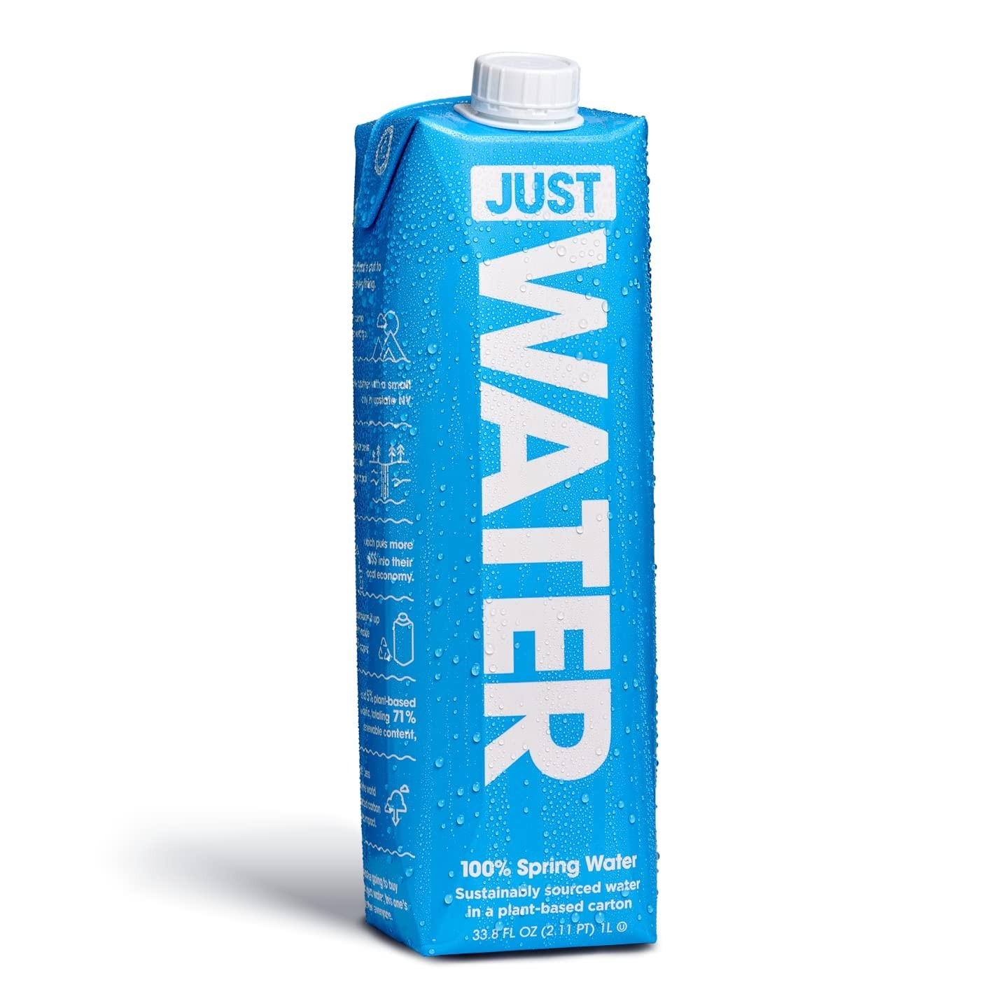 New 1L 33.8 Fl Oz Spring Water 6 Pack Alkaline 8.0 pH BPA Free