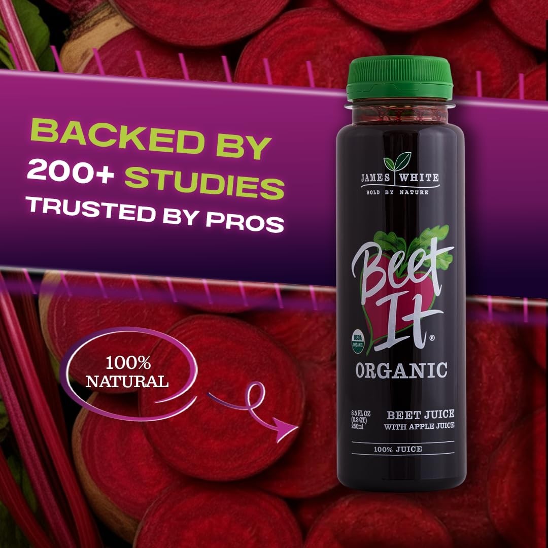 Organic Beet Juice 8.5oz (Pack of 12) – Non-GMO, Gluten-Free, No Added Sugar