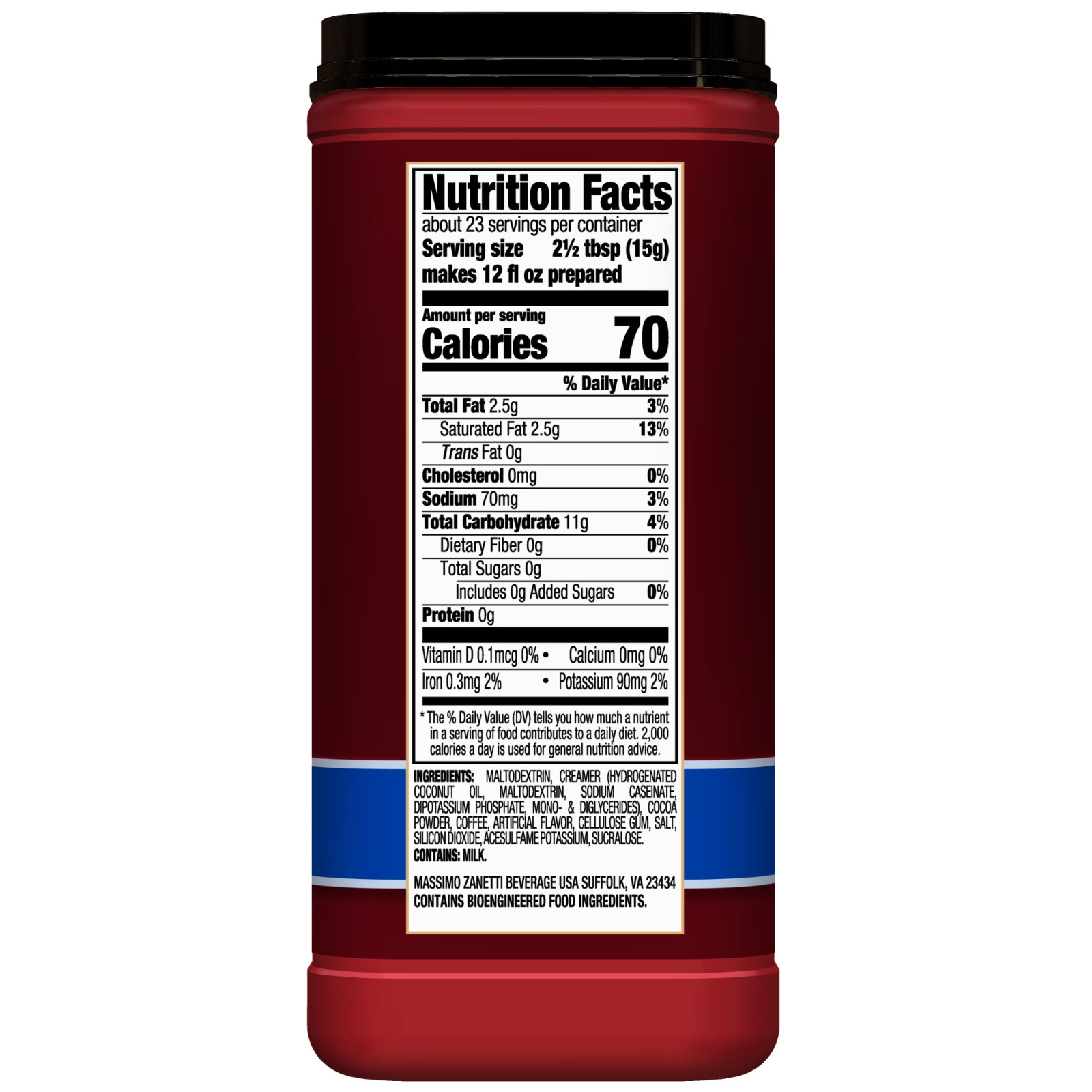 Hills Bros. Instant Cappuccino Mix, Sugar Free French Vanilla 12 Oz, Pack of 1