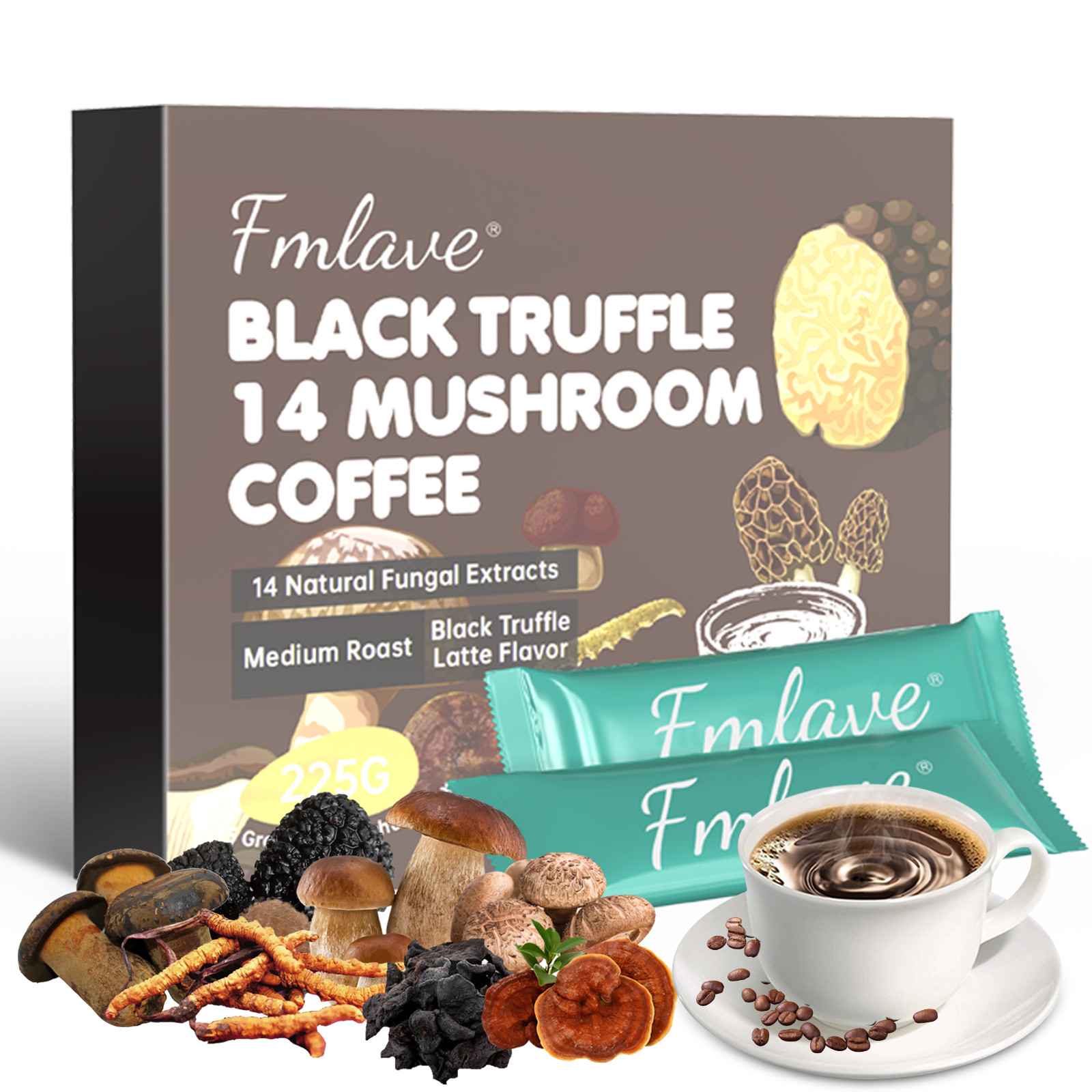 14-in-1 Organic Mushroom Coffee – Instant Coffee for Better Energy, Brain Boost