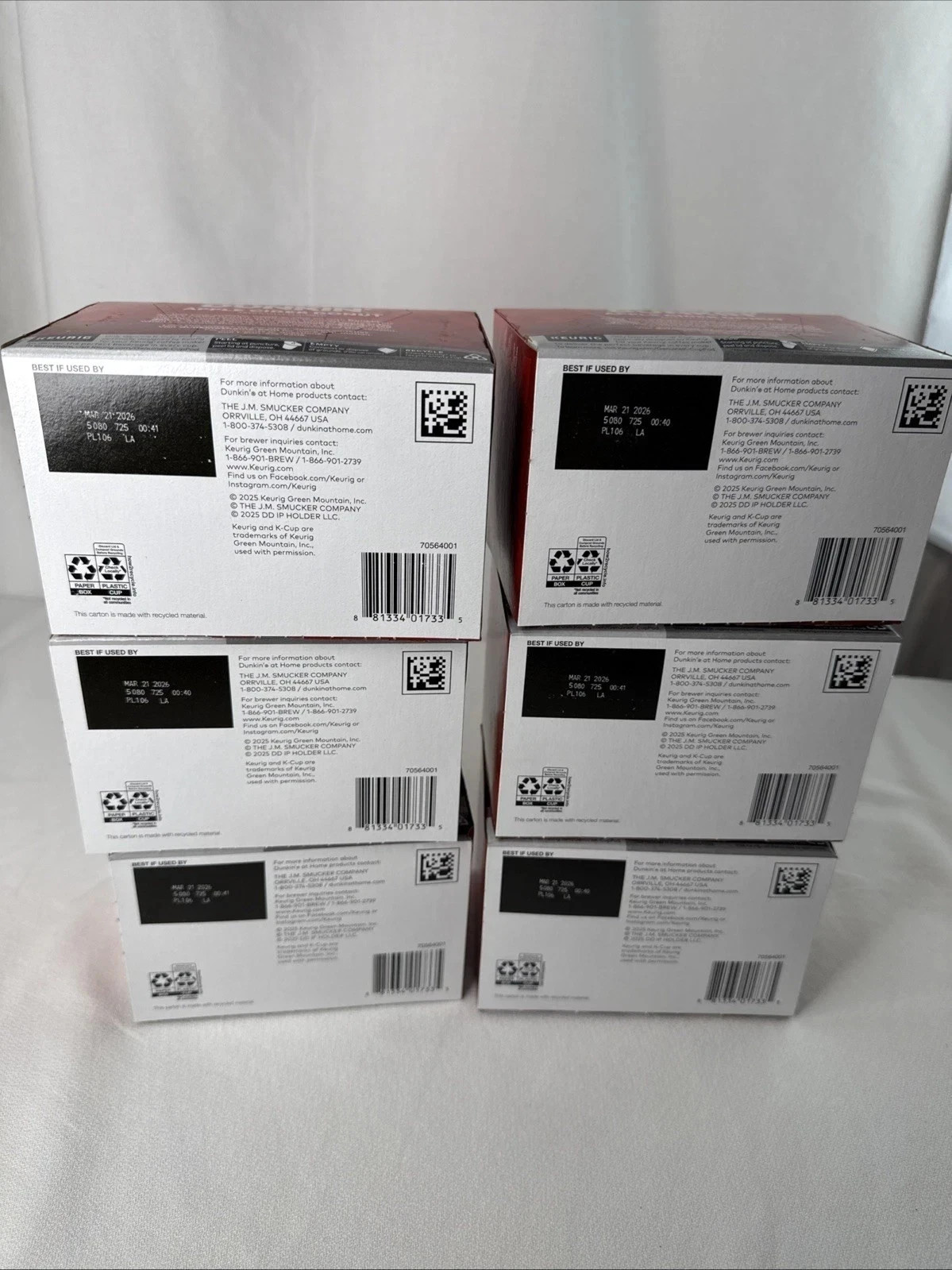 6 Dunkin Donuts Apple Donut Flavored Keurig K-Cup Coffee Total 60
