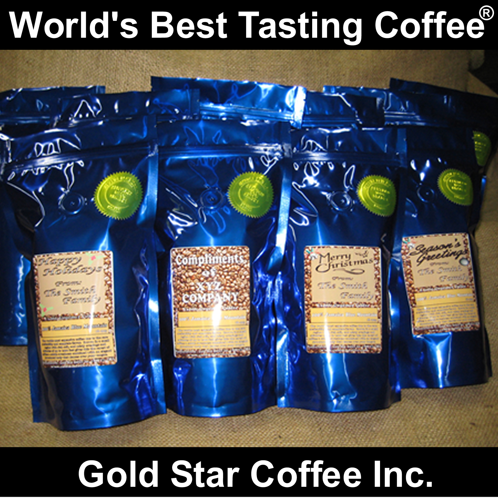Custom Labeled Coffee with your Company Logo 10lb Jamaica Jamaican Blue Mountain