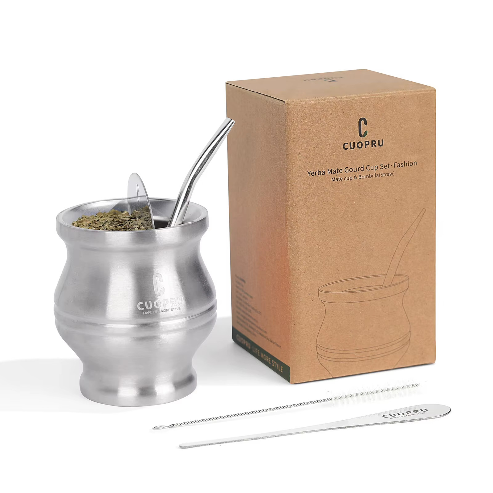 Yerba Mate Cup Bombilla Set – the 5 in 1 Yerba Mate Set Includes a Modern Mate C