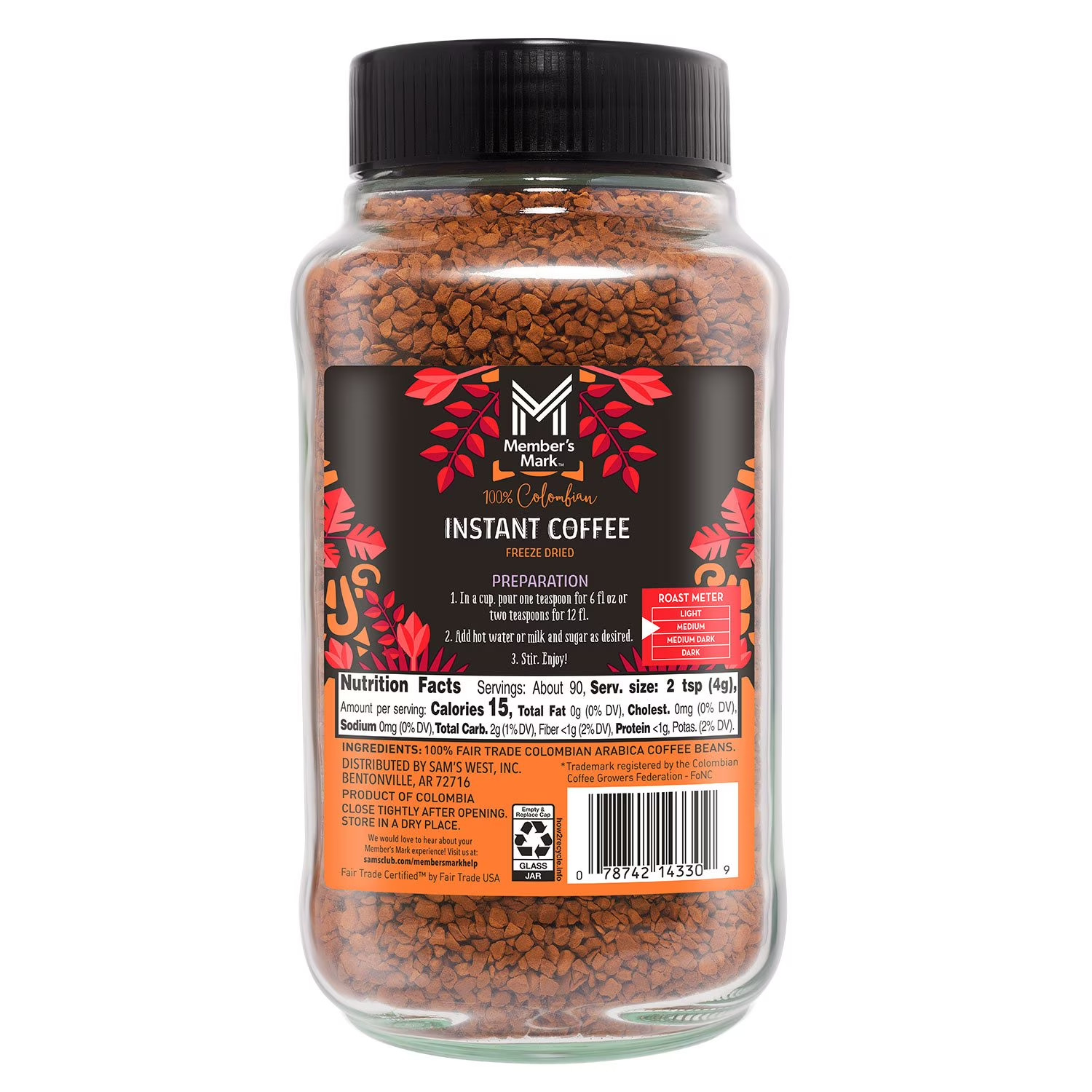 Member’s Mark Colombian Instant Coffee 12 Oz
